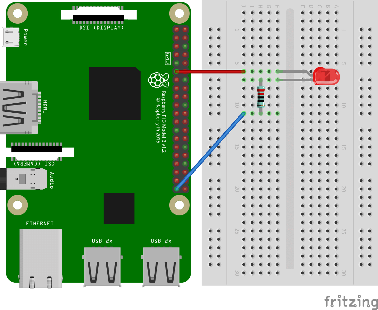 Wire up Pi to LED